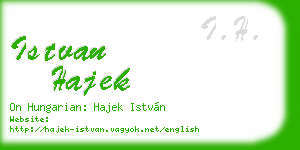istvan hajek business card
