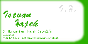 istvan hajek business card